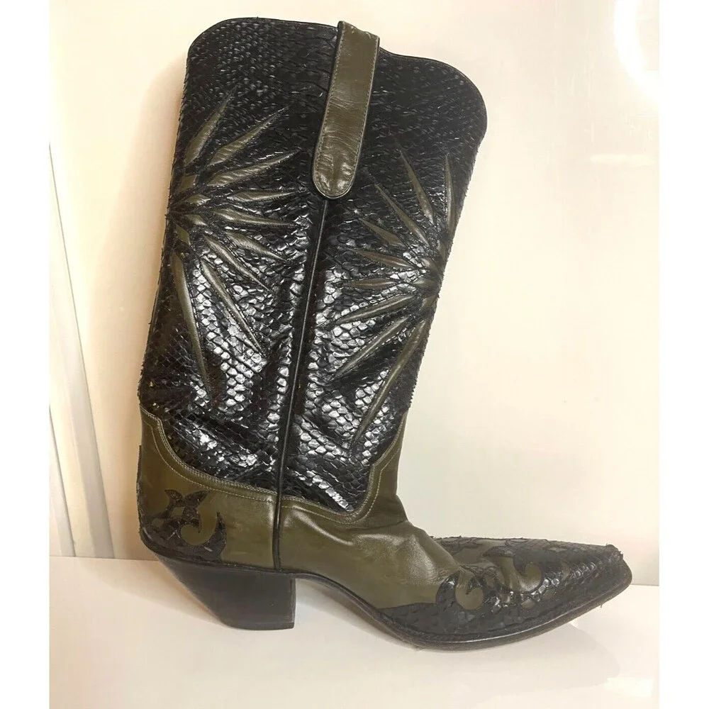 DIOR cowboy Snakeskin boots EXTREMELY RARE. Authentic Galliano 2005-era. - Picture 3 of 12